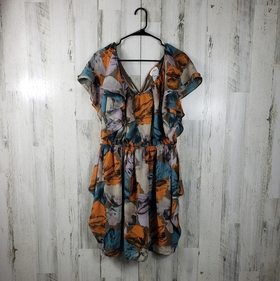 J Taylor sheer colorful summer dress women's size 12 - Picture 1 of 12